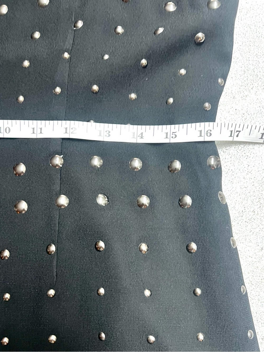 Layered With Love, Black Studded Midi Dress Bodycon Tank Edgy Chic Glam Size M - Picture 13 of 14